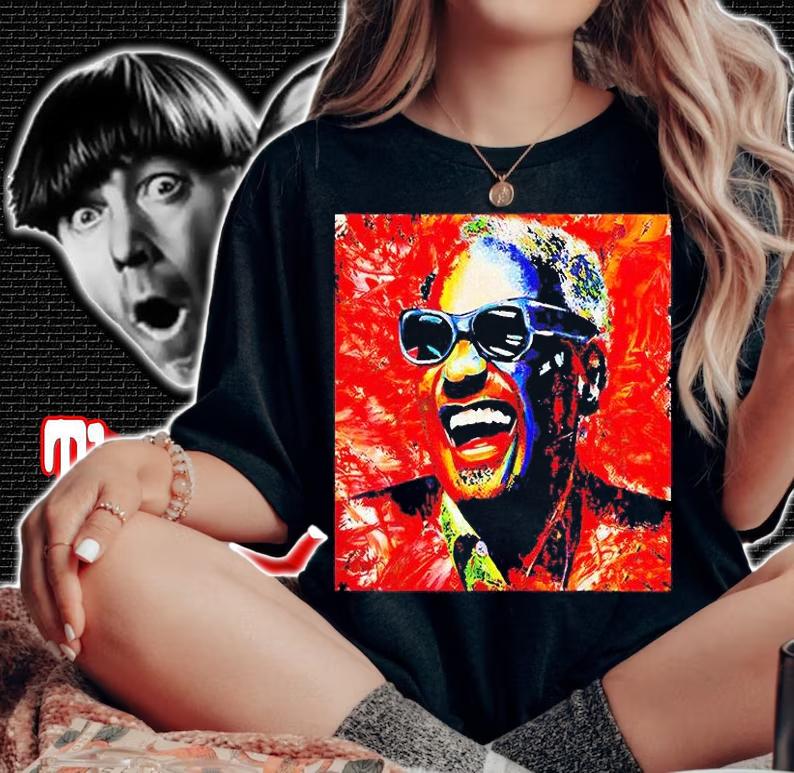 Country music hall of fame Ray Charles T-shirt woman shirt