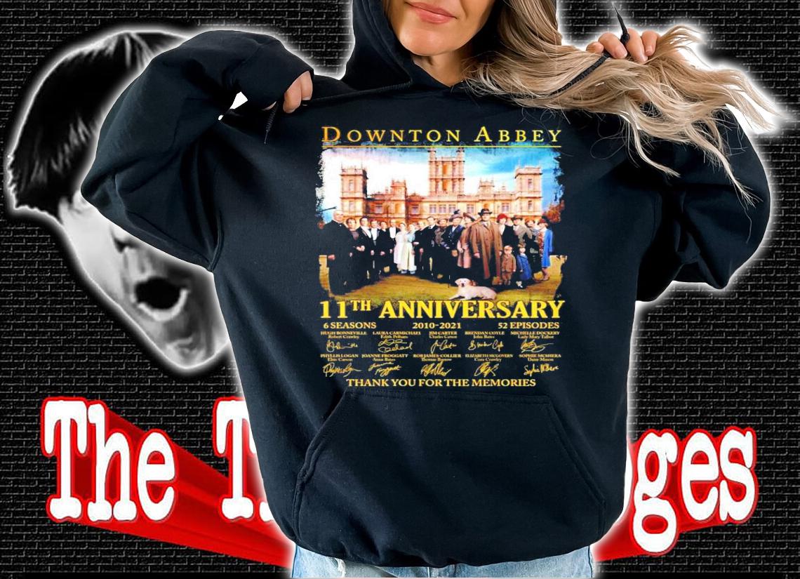 Downton Abbey 11th anniversary signatures t-shirt hoodie