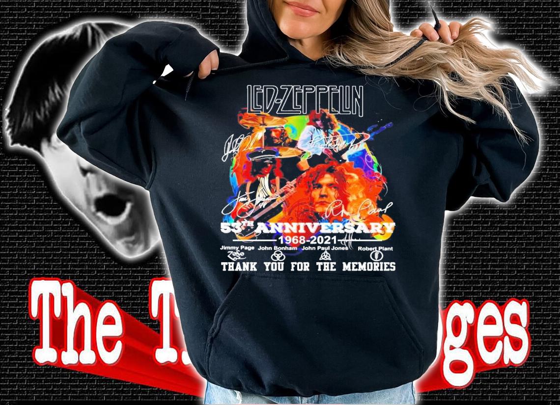 Led Zeppelin 53th anniversary 1968-2021 signatures shirt