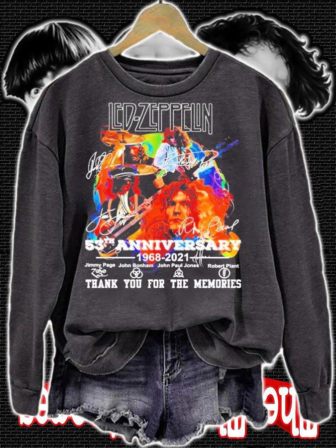 Led Zeppelin 53th anniversary 1968-2021 signatures shirt