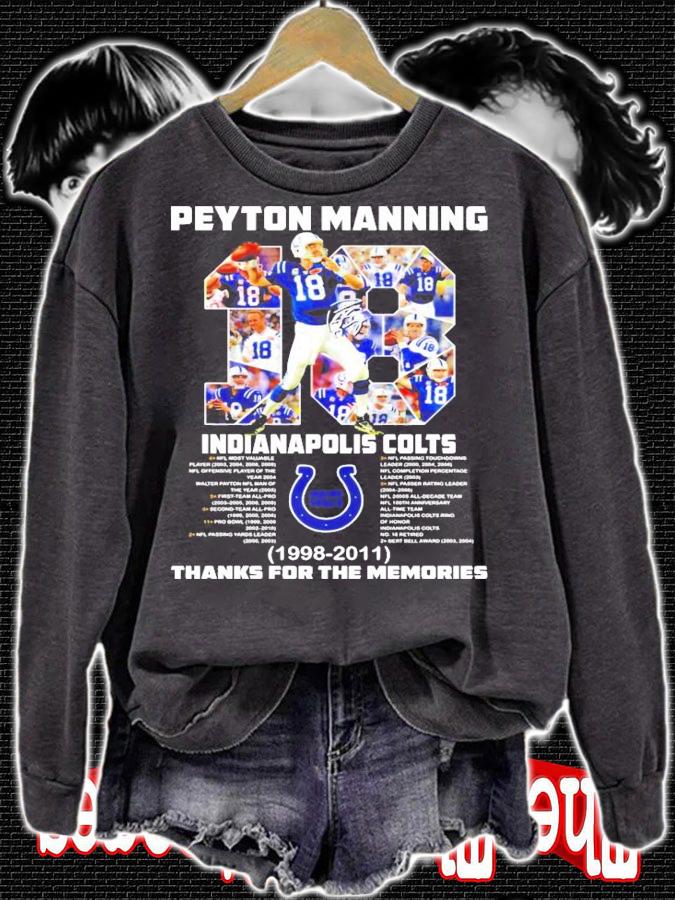 Peyton Manning Indianapolis Colts 1998-2011 thanks for the memories t-shirt