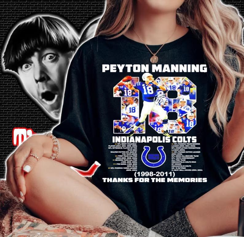 Peyton Manning Indianapolis Colts 1998-2011 thanks for the memories t-shirt