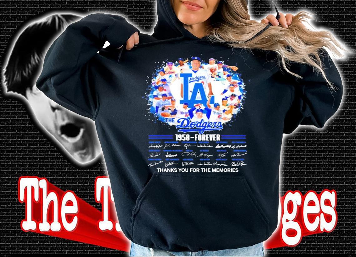 The LA Dodgers 1958 forever signatures shirt