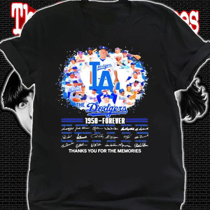 The LA Dodgers 1958 forever signatures shirt