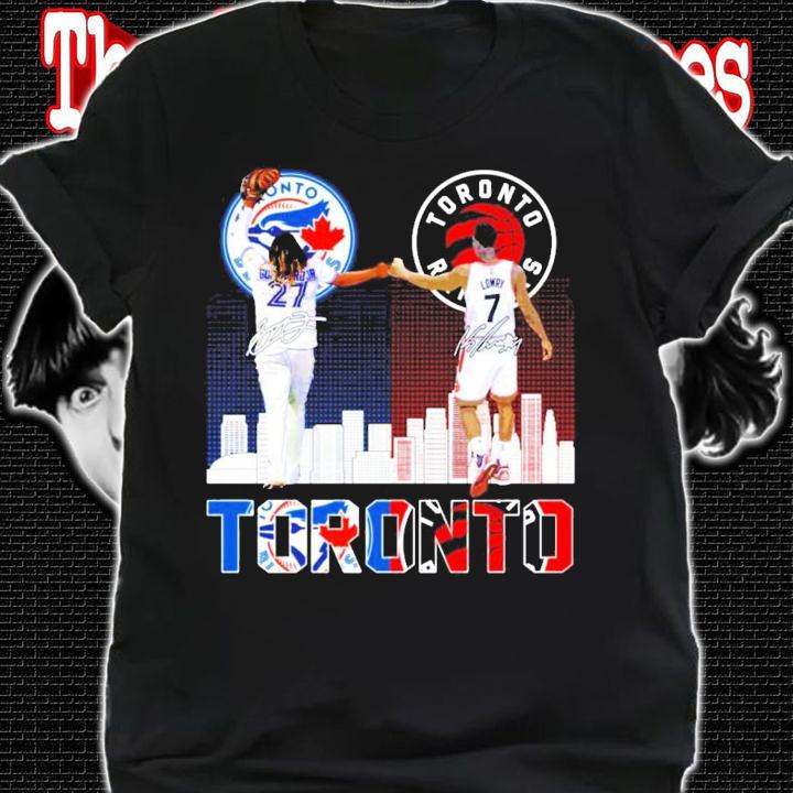 Toronto Blue Jays Guz Ezequiel Carrera vs Toronto Raptors Kyle Lowry signature shirt shirt