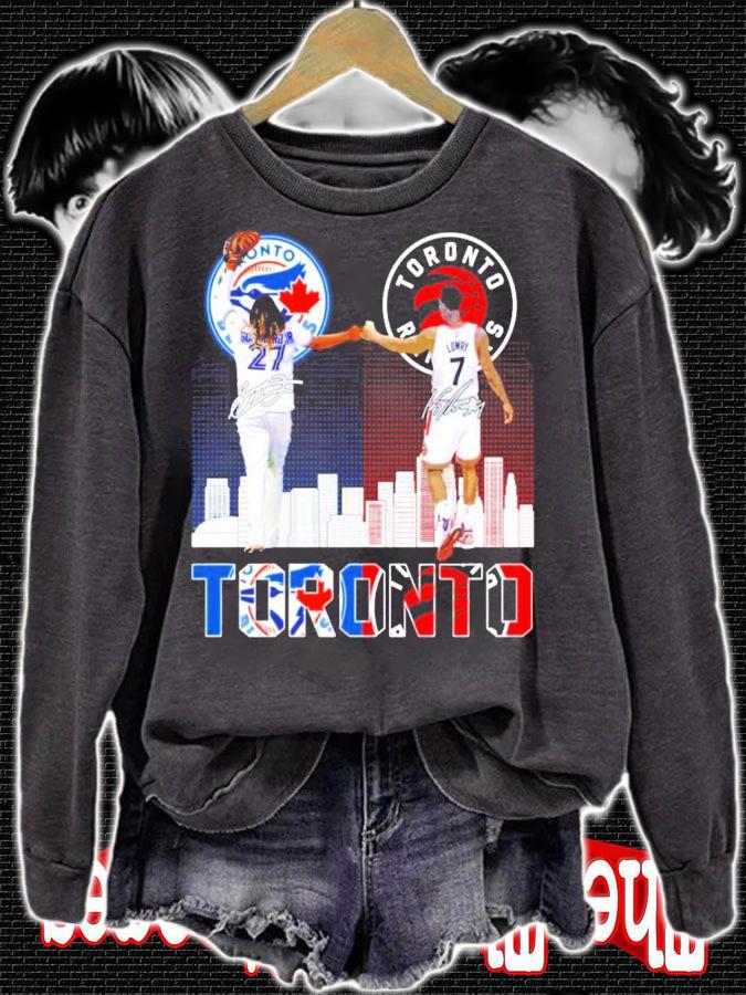 Toronto Blue Jays Guz Ezequiel Carrera vs Toronto Raptors Kyle Lowry signature shirt sweatshirt