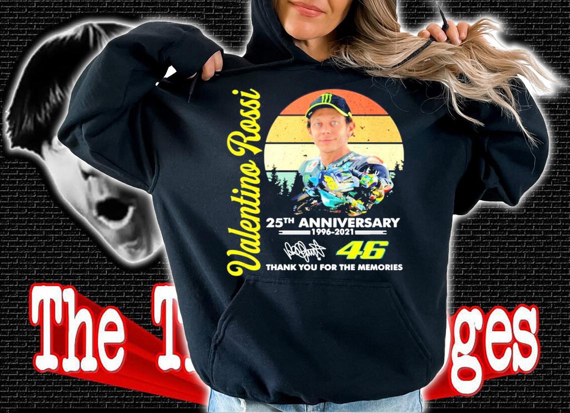 Valentino Rossi 25th anniversary 1996-2021 signature vintage shirt