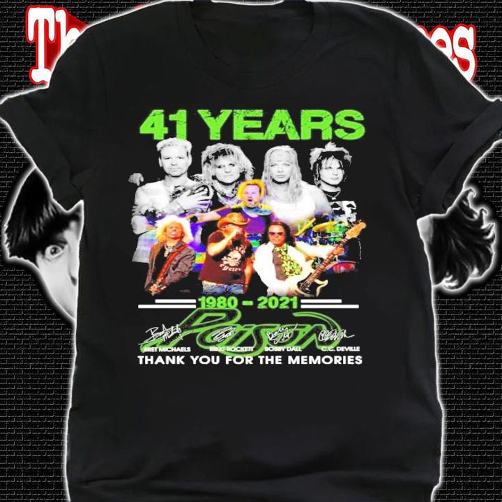 41 Years 1980-2021 Poison Signatures Shirt