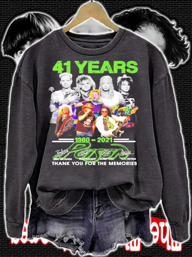 41 Years 1980-2021 Poison Signatures Shirt