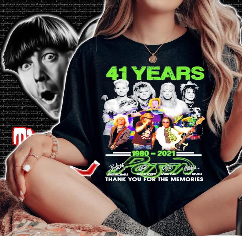 41 Years 1980-2021 Poison Signatures Shirt