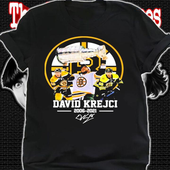 David Krejci 2006-2021 signature t-shirt shirt