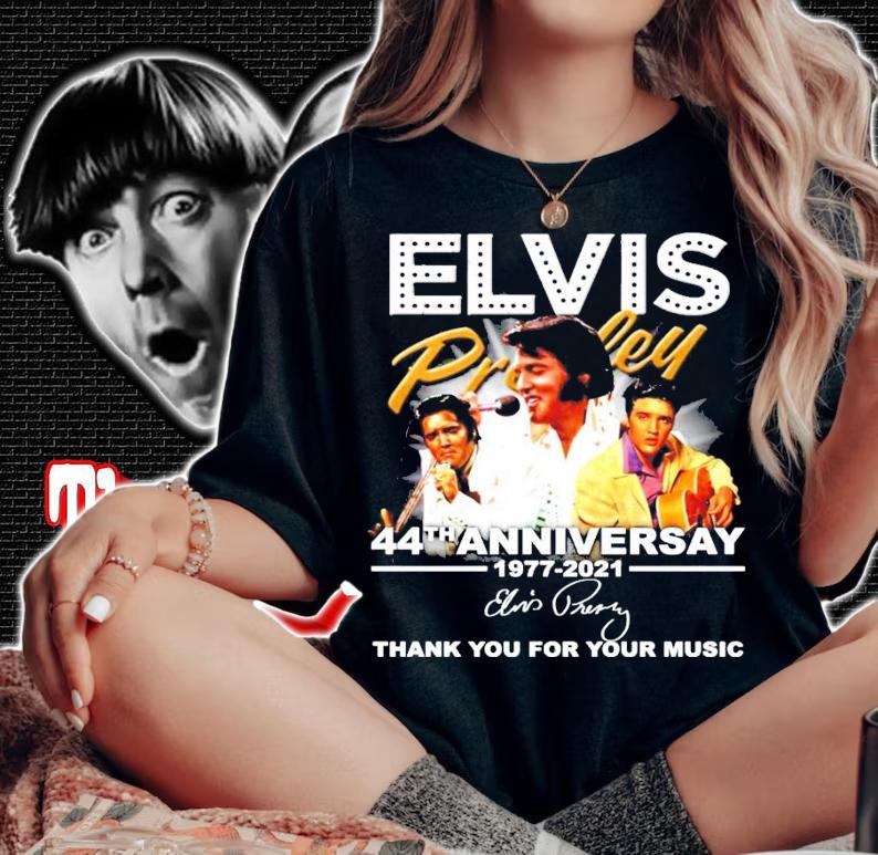 Elvis Presley 44th anniversary 1977-2021 signature shirt
