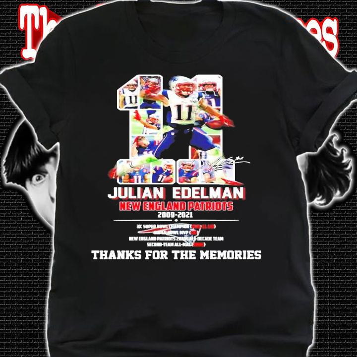 Julian Edelman New England Patriots 2009-2021 signature shirt shirt