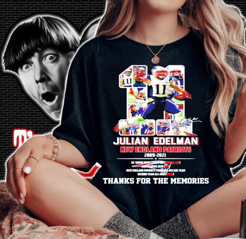 Julian Edelman New England Patriots 2009-2021 signature shirt woman shirt