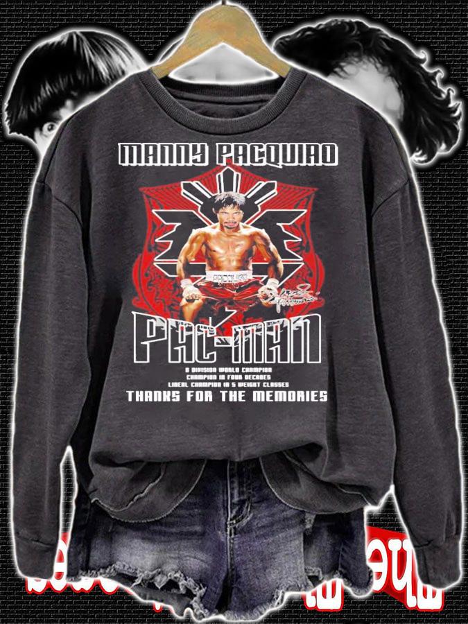 Manny Pacquiao Pac Man signature thanks for the memories shirt