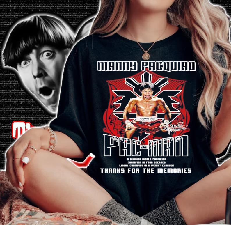 Manny Pacquiao Pac Man signature thanks for the memories shirt