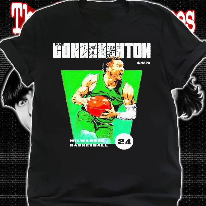 Pat Connaughton Milwaukee Basketball signature T-shirt