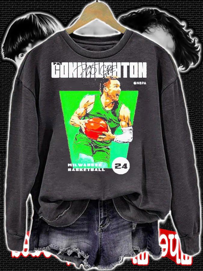 Pat Connaughton Milwaukee Basketball signature T-shirt