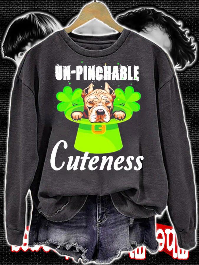 Pitbull Cuteness Un-Pinchable cuteness St.Patrick's Day shirt sweatshirt