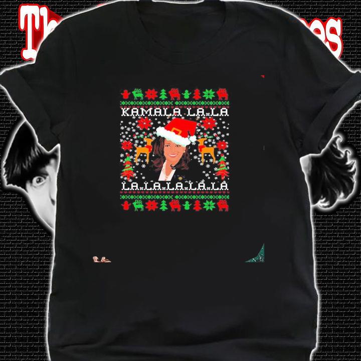 Santa Kamala la la la ugly Christmas shirt, sweater shirt