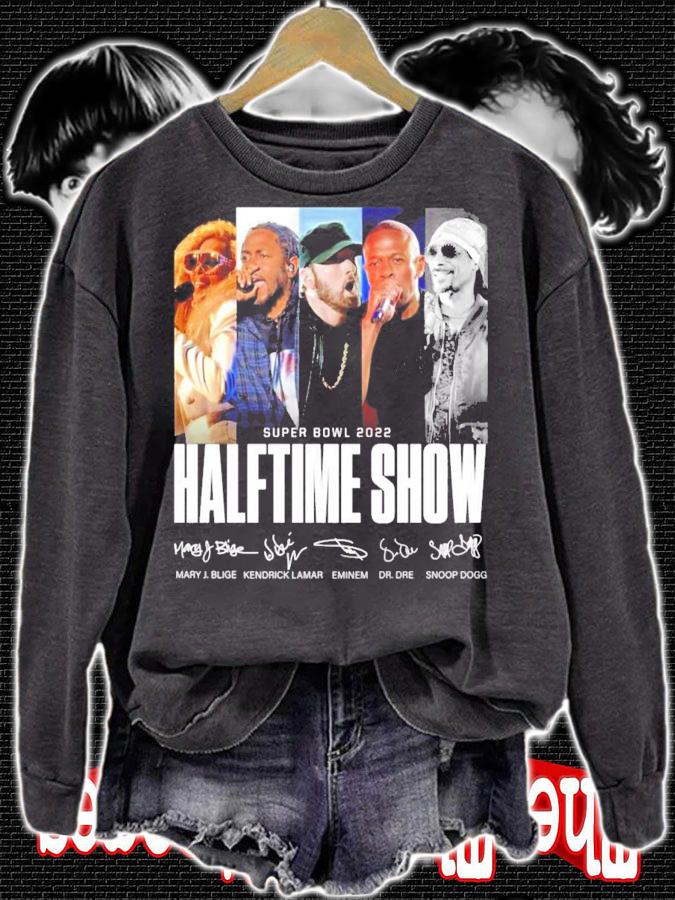 Super Bowl 2022 Halftime Show signatures shirt sweatshirt