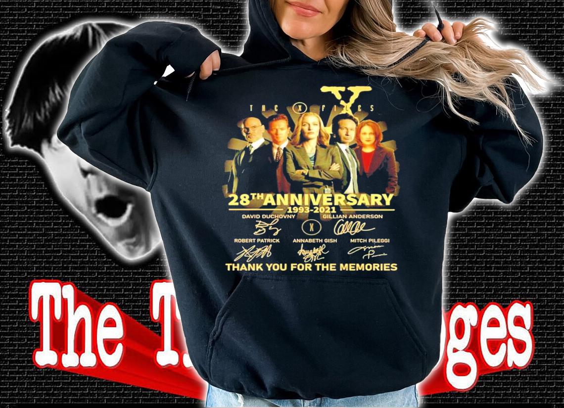 The X Files 28th anniversary 2993-2021 signatures shirt