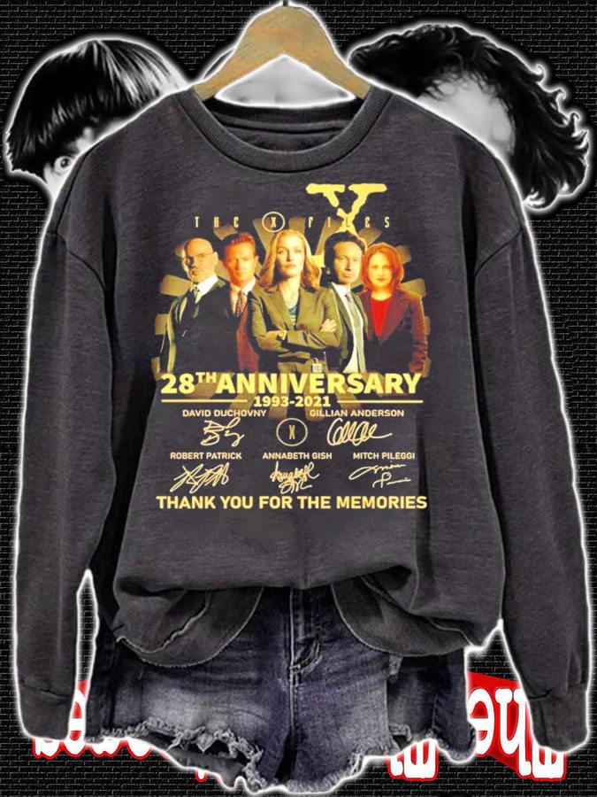 The X Files 28th anniversary 2993-2021 signatures shirt