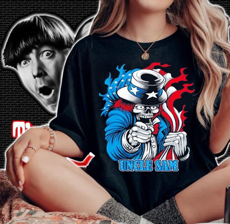 Uncle Sam Skeleton USA shirt