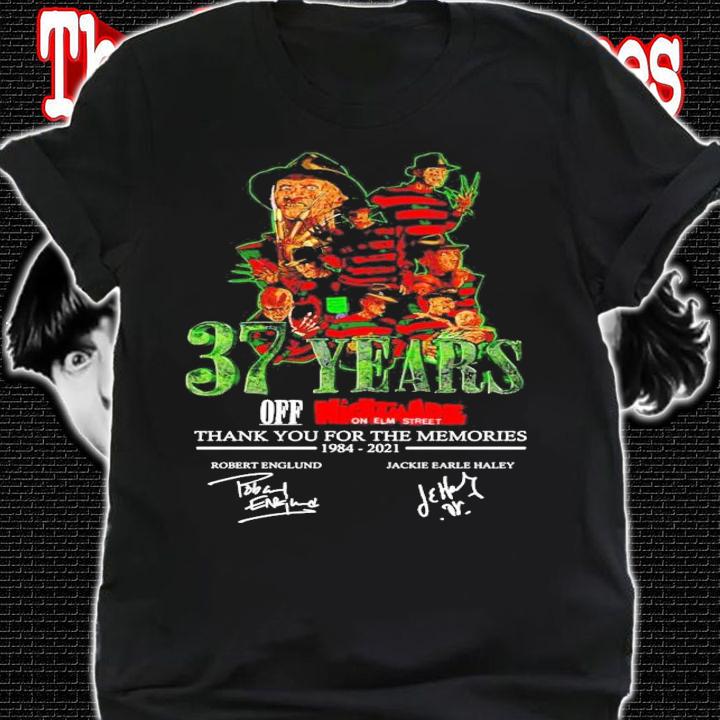 37 years off nightmare on elm street signatures t-shirt shirt