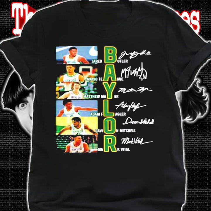 Baylor Bears Basketball Team 2021 signatures shirt