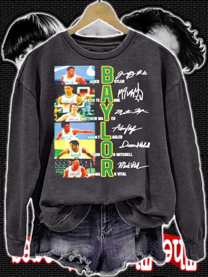 Baylor Bears Basketball Team 2021 signatures shirt