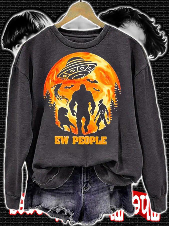 Bigfoot Alien Dinosaur Ghost ew people T-shirt