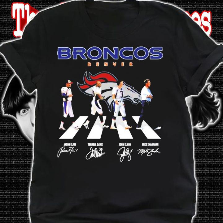 Broncos Denver Abbey Road signatures shirt