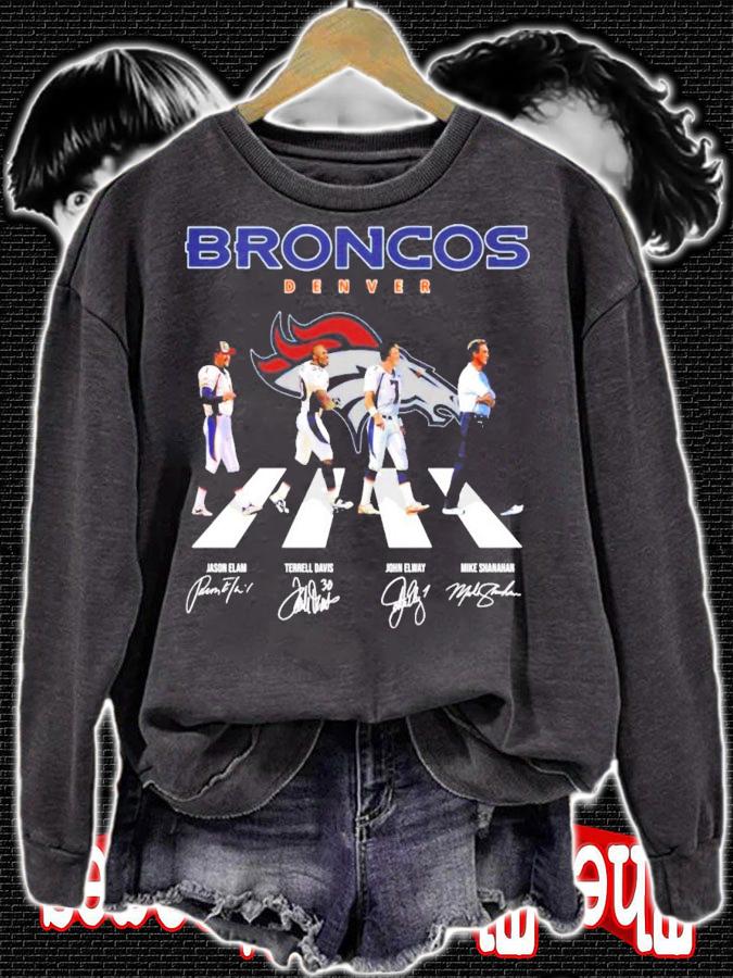 Broncos Denver Abbey Road signatures shirt
