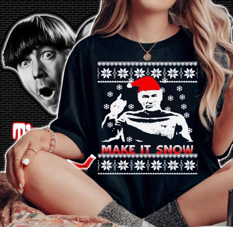 Captain Picard Make Snow Ugly Christmas Sweater t-shirt woman shirt