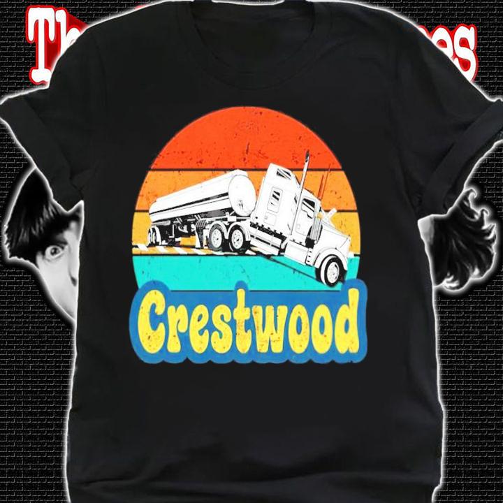 Crestwood tourism semi stuck on railroad tracks vintage t-shirt