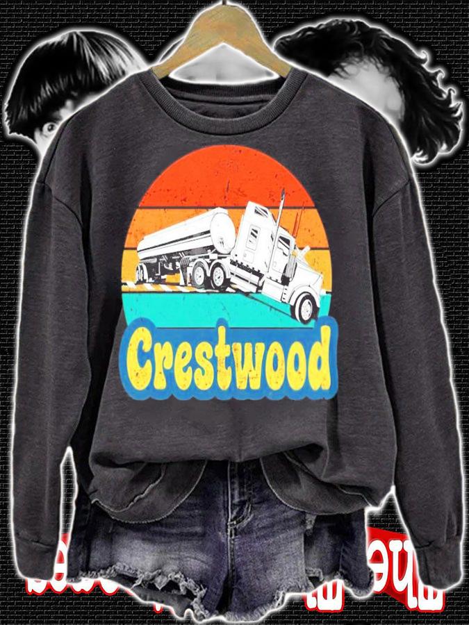 Crestwood tourism semi stuck on railroad tracks vintage t-shirt
