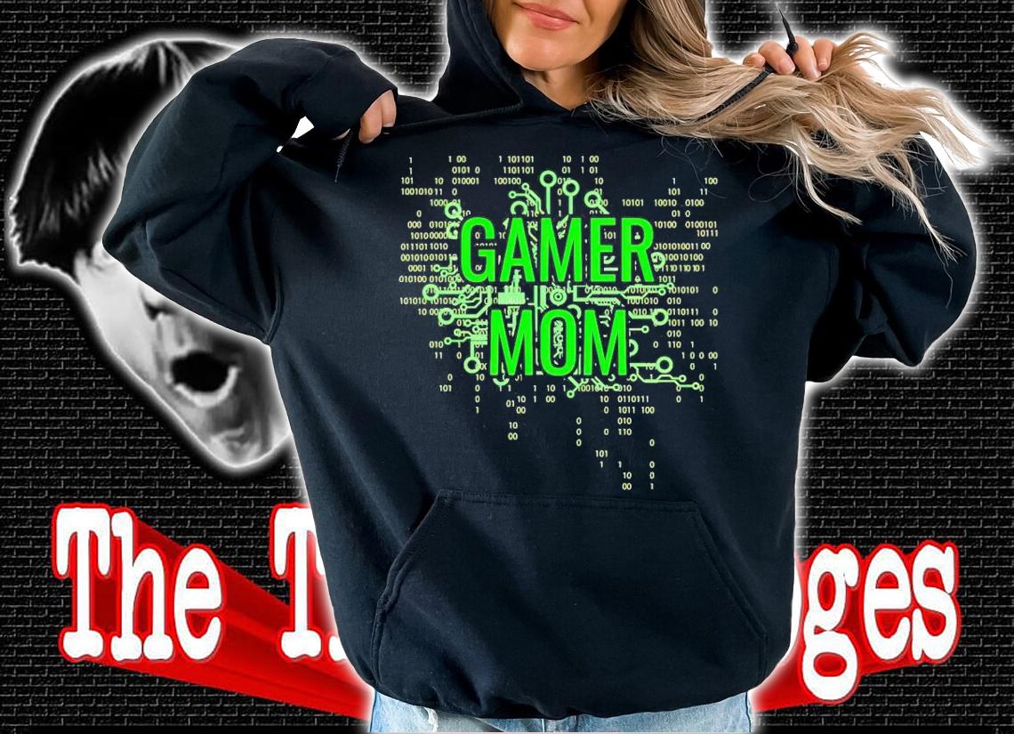 Gamer Mom Digital Green circuit shirt