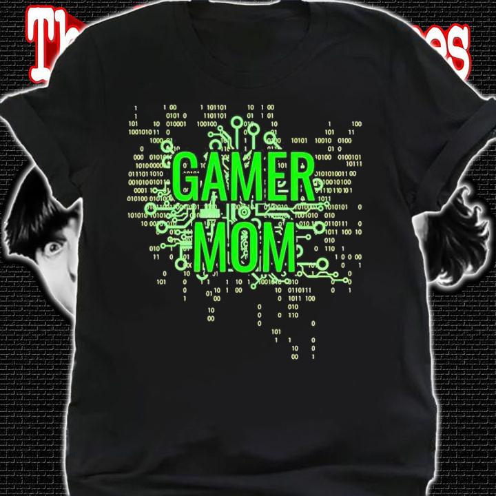 Gamer Mom Digital Green circuit shirt