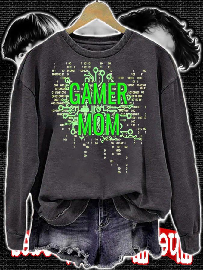 Gamer Mom Digital Green circuit shirt