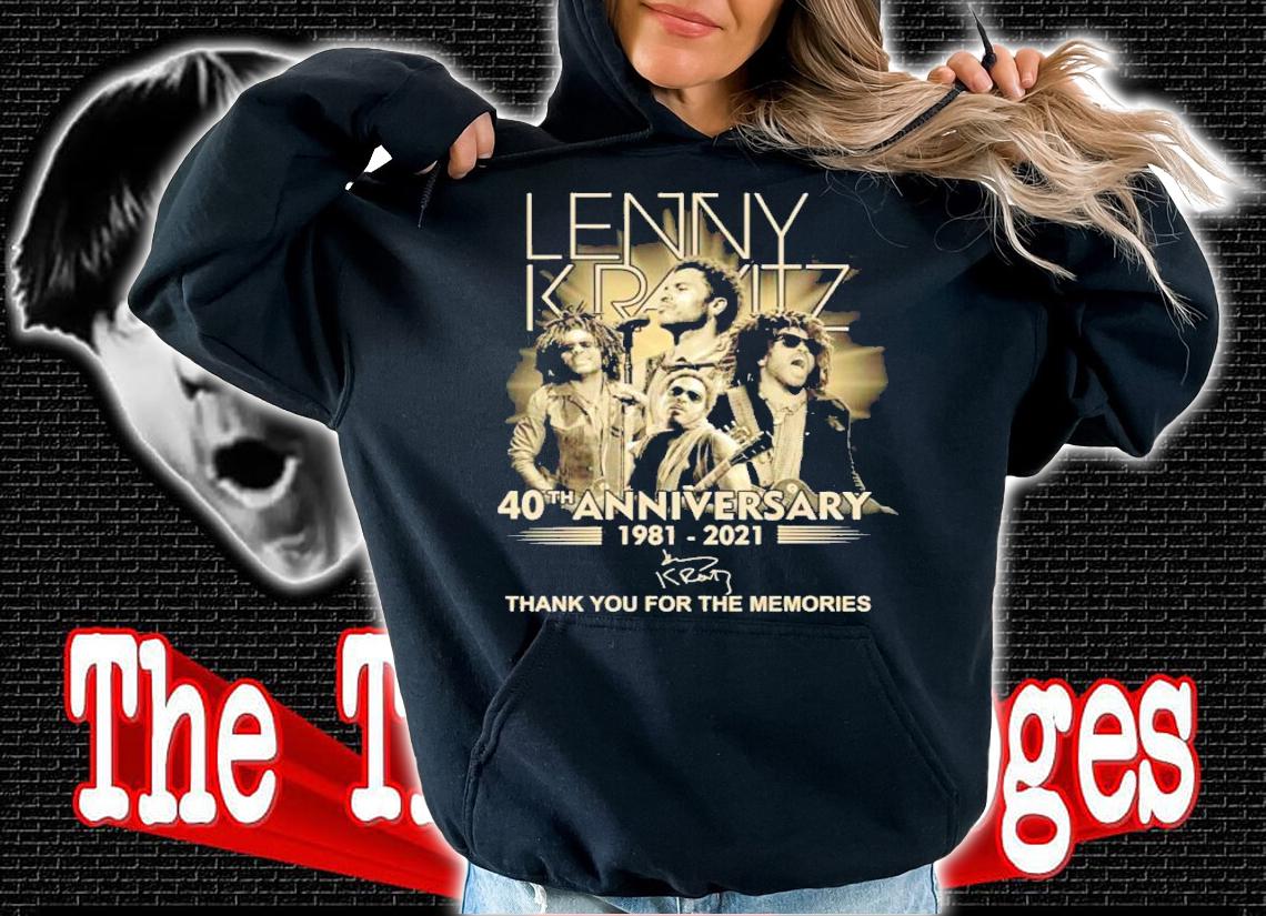 Lenny Kravitz 40th anniversary 1981-2021 thank you for the memories shirt hoodie