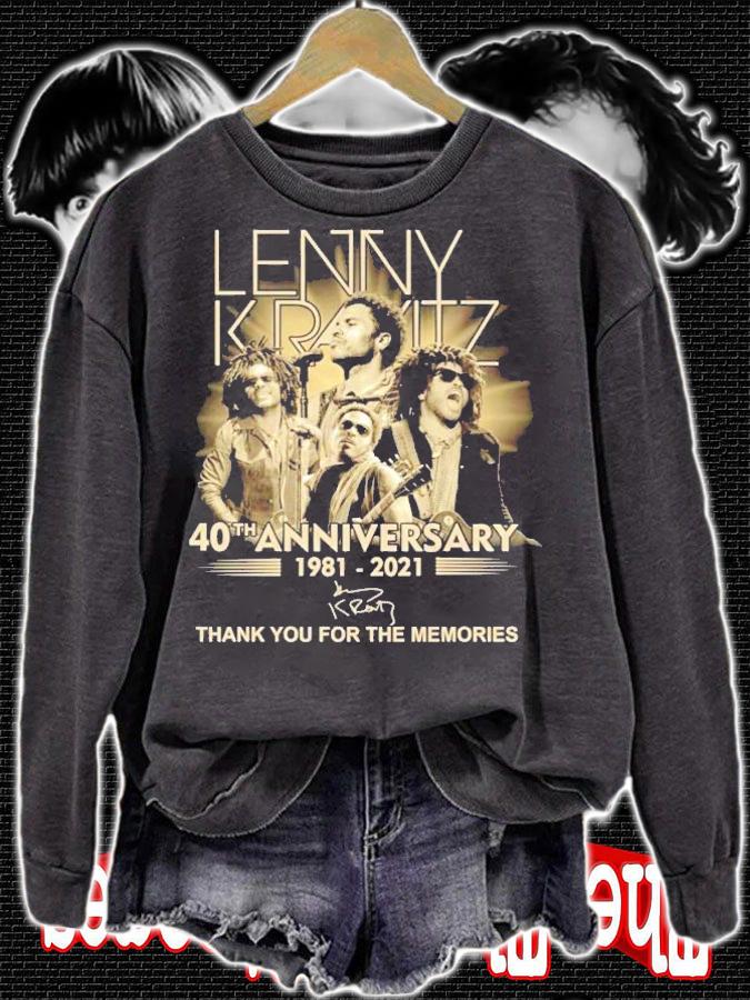 Lenny Kravitz 40th anniversary 1981-2021 thank you for the memories shirt sweatshirt