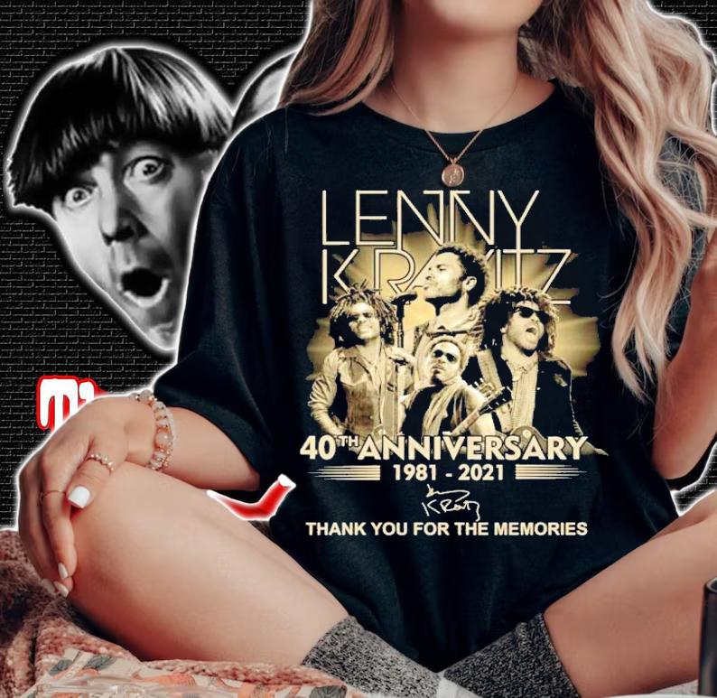 Lenny Kravitz 40th anniversary 1981-2021 thank you for the memories shirt woman shirt