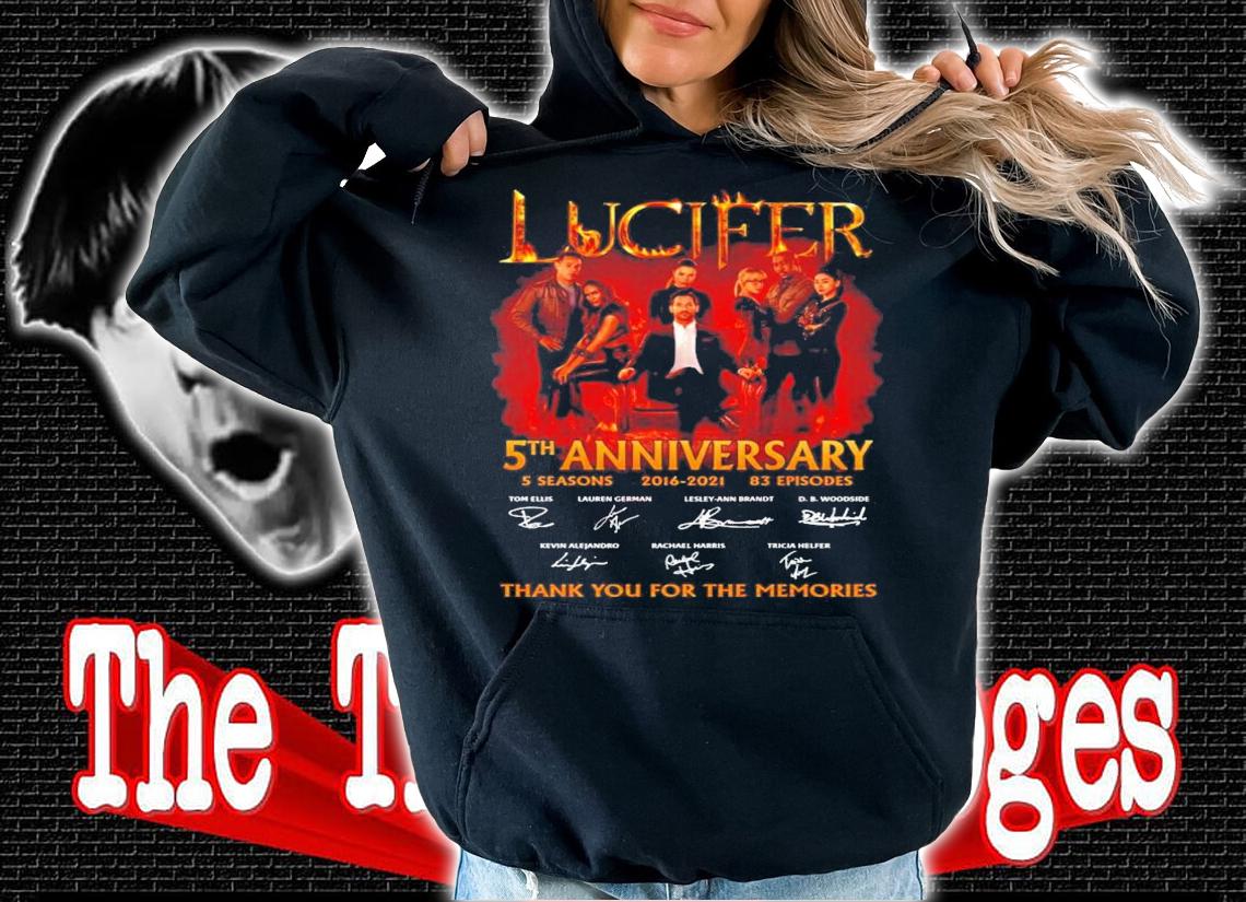 Lucifer 5th anniversary signatures shirt hoodie
