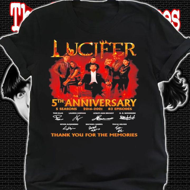 Lucifer 5th anniversary signatures shirt shirt