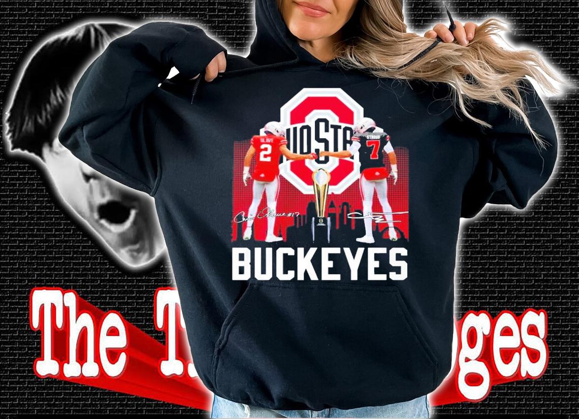 Ohio State Buckeyes Chris Olave and CJ Stroud signature shirt hoodie
