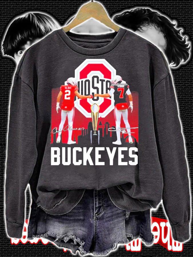 Ohio State Buckeyes Chris Olave and CJ Stroud signature shirt sweatshirt