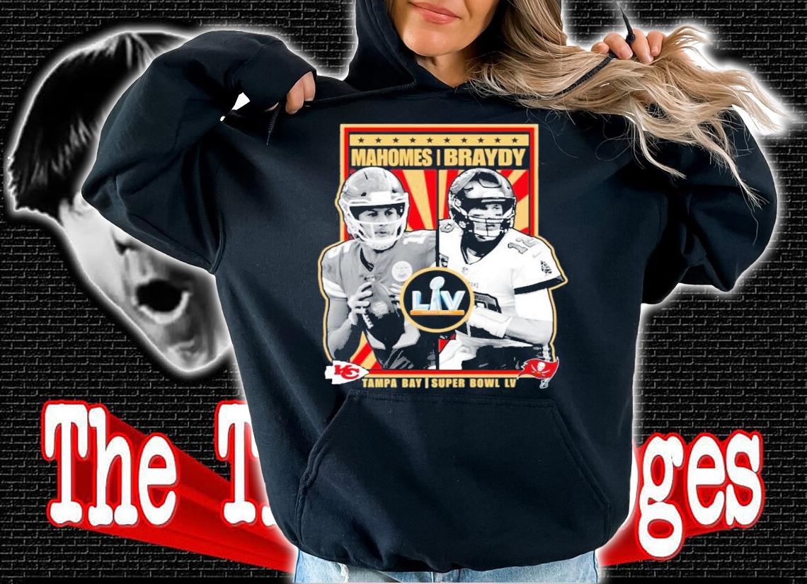 Patrick Mahomes vs Tom Brady Super Bowl LV Bound Player Matchup t-shirt