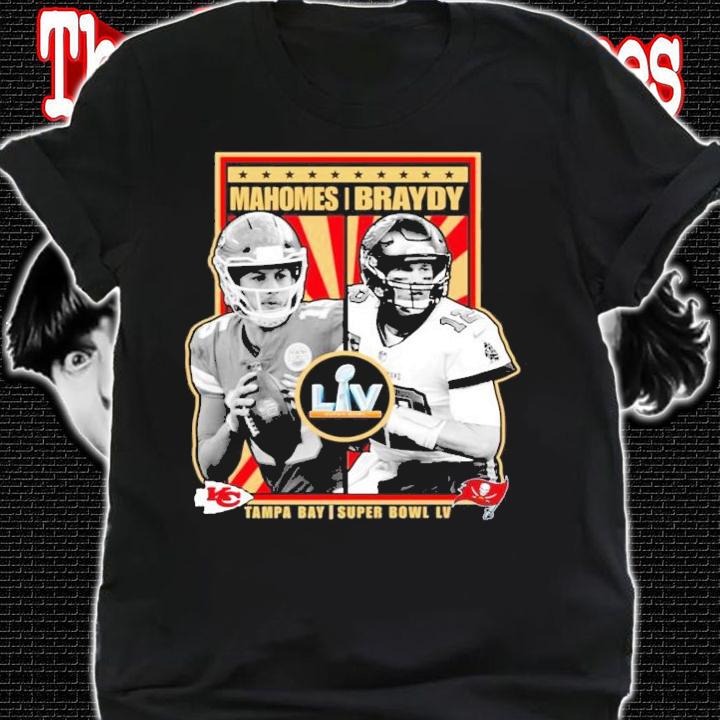 Patrick Mahomes vs Tom Brady Super Bowl LV Bound Player Matchup t-shirt