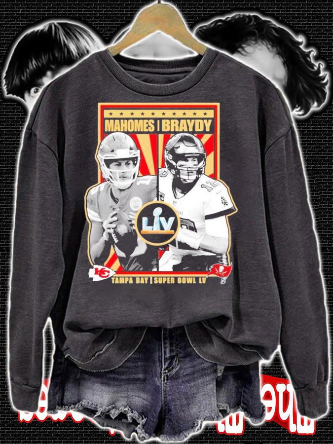 Patrick Mahomes vs Tom Brady Super Bowl LV Bound Player Matchup t-shirt